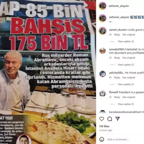 Oligarch Abramovich Leaves GBP 5K Kebab Tip As Judges Reject Asset Freezing Plea